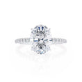 Load image into Gallery viewer, 0.90 CT Oval Lab-Grown Diamond Pave Setting Engagement Ring
