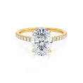 Load image into Gallery viewer, Elegant 0.90 CT Oval Lab Grown Diamond Pave Engagement Ring
