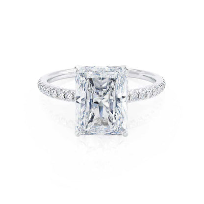 1.50 CT Radiant Lab-Grown Diamond Pave Engagement Ring 1