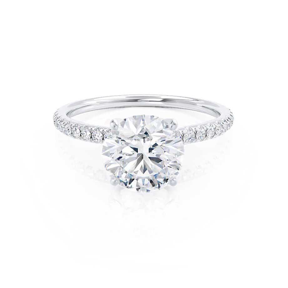 1.0 CT Round Lab-Grown Diamond Pave Elegance Engagement Ring