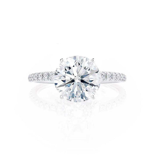 1.0 CT Round Lab-Grown Diamond Pave Elegance Engagement Ring