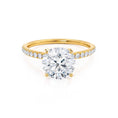 Load image into Gallery viewer, Dazzling 1.0 CT Round Lab-Grown Diamond Pave Engagement Ring
