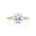 Load image into Gallery viewer, Dazzling 1.0 CT Round Lab-Grown Diamond Pave Engagement Ring
