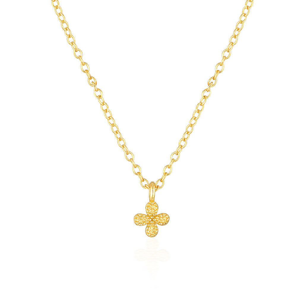 Golden Blossom Elegance Pendant Necklace