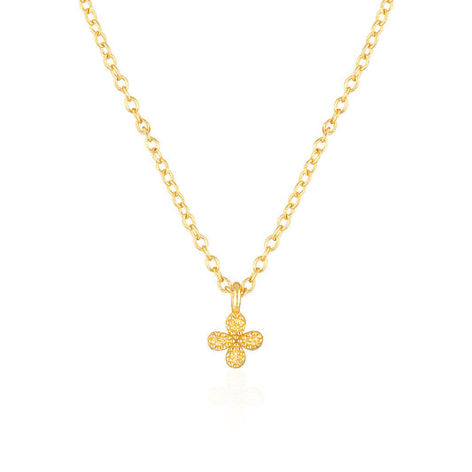 Golden Blossom Elegance Pendant Necklace