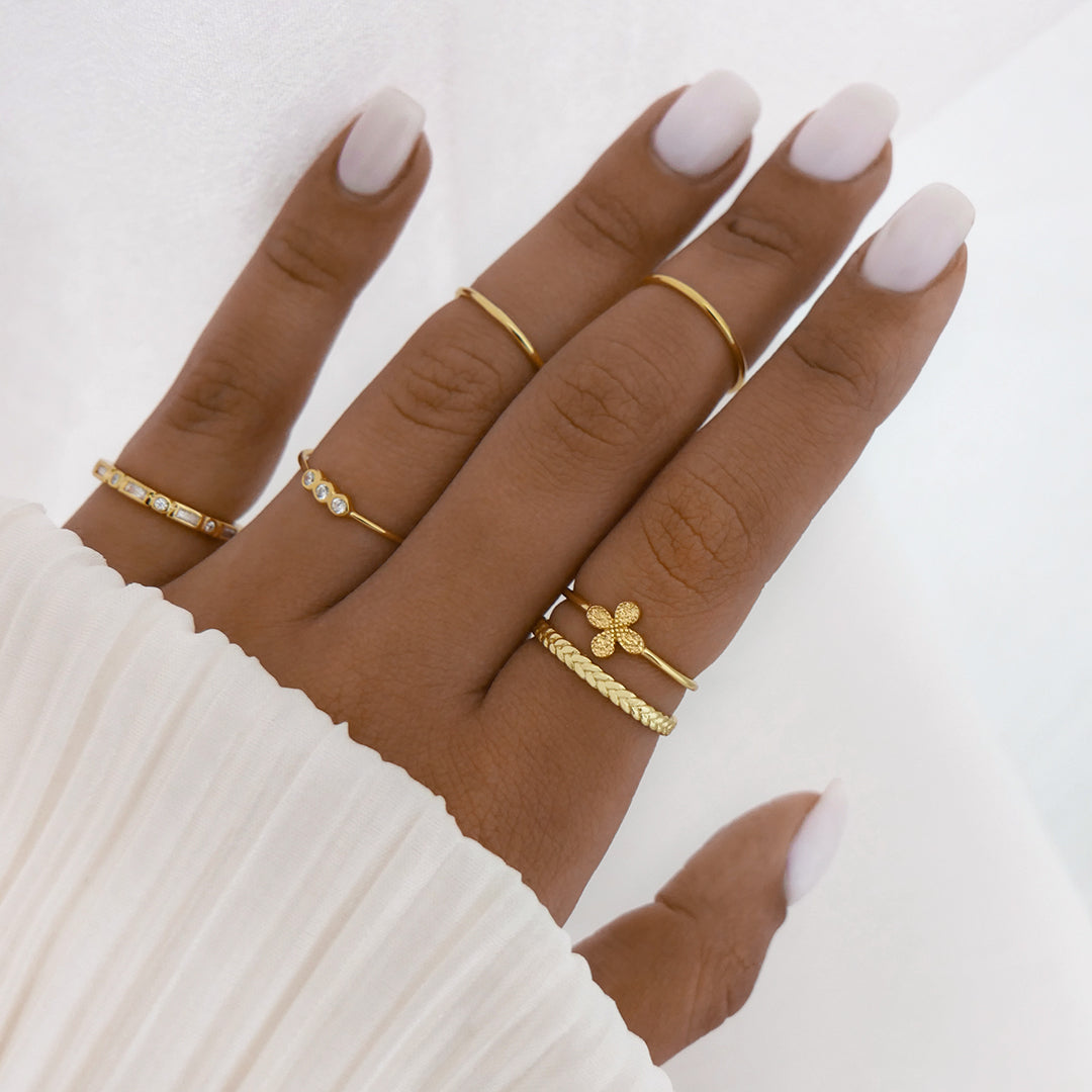 Delicate Bloom Floral Wedding Band 6