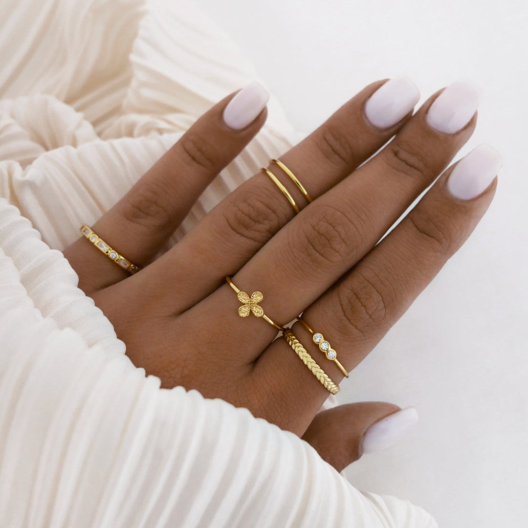 Delicate Bloom Floral Wedding Band 7