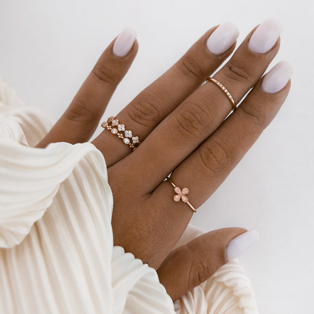Delicate Bloom Floral Wedding Band 3
