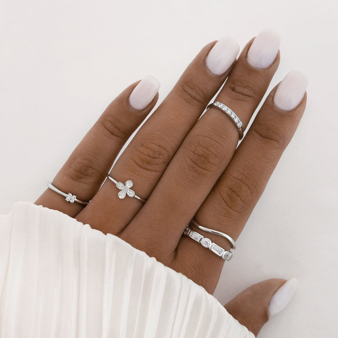 Delicate Bloom Floral Wedding Band 9