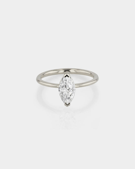 Radiant Romance: 2.0 CT Marquise Lab Grown Diamond Solitaire Engagement Ring