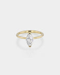 Load image into Gallery viewer, 0.70 CT Marquise Lab Grown Diamond Solitaire Engagement Ring in Gold
