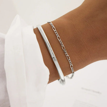 Elegant 0.03 TCW Round Lab-Grown Diamond Gold Bangle Bracelets 11