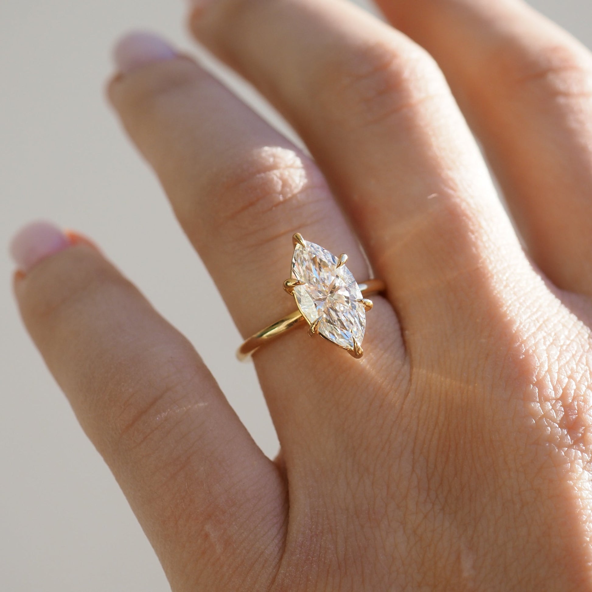 2.50 CT Marquise Lab-Grown Diamond Solitaire Engagement Ring 1
