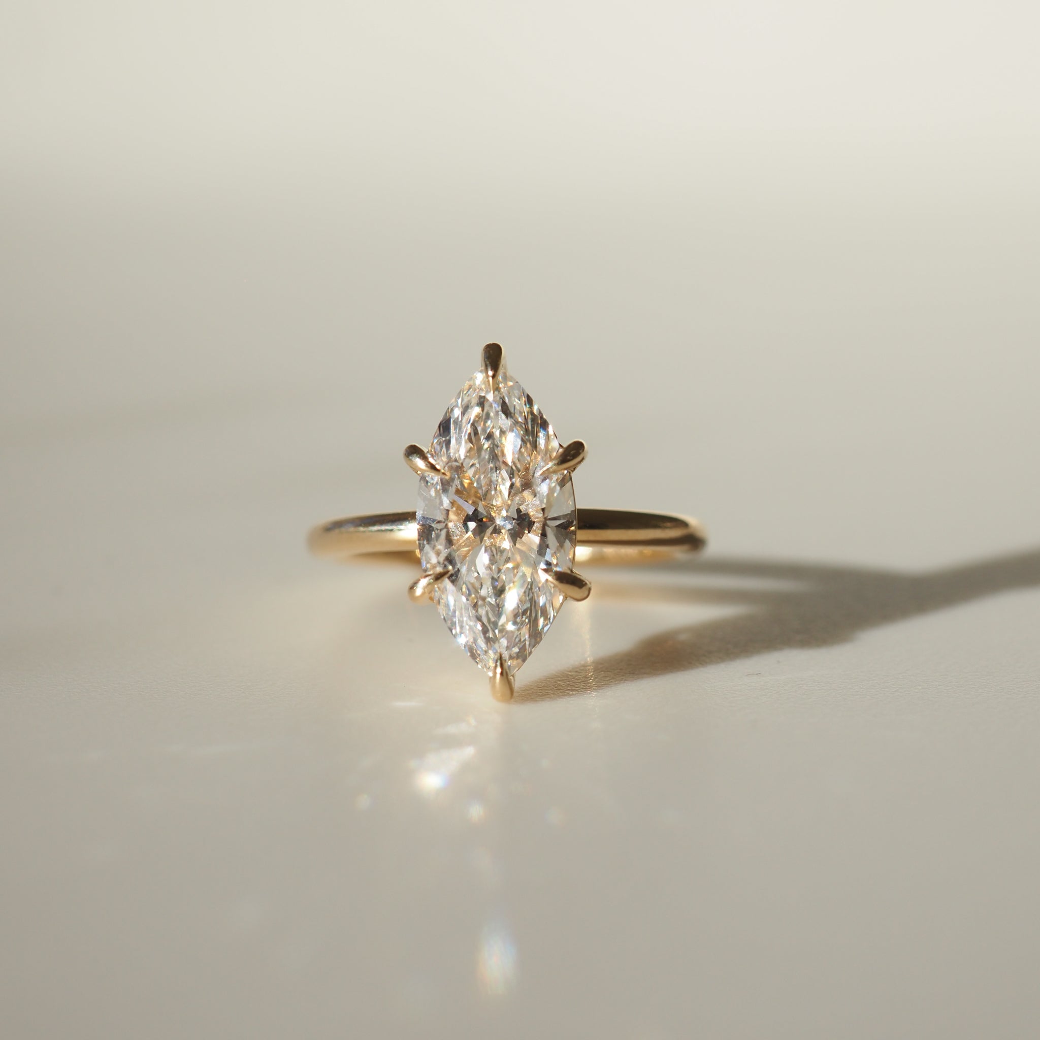 2.50 CT Marquise Lab-Grown Diamond Solitaire Engagement Ring