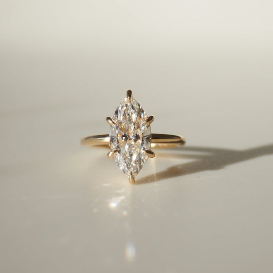 2.50 CT Marquise Lab-Grown Diamond Solitaire Engagement Ring