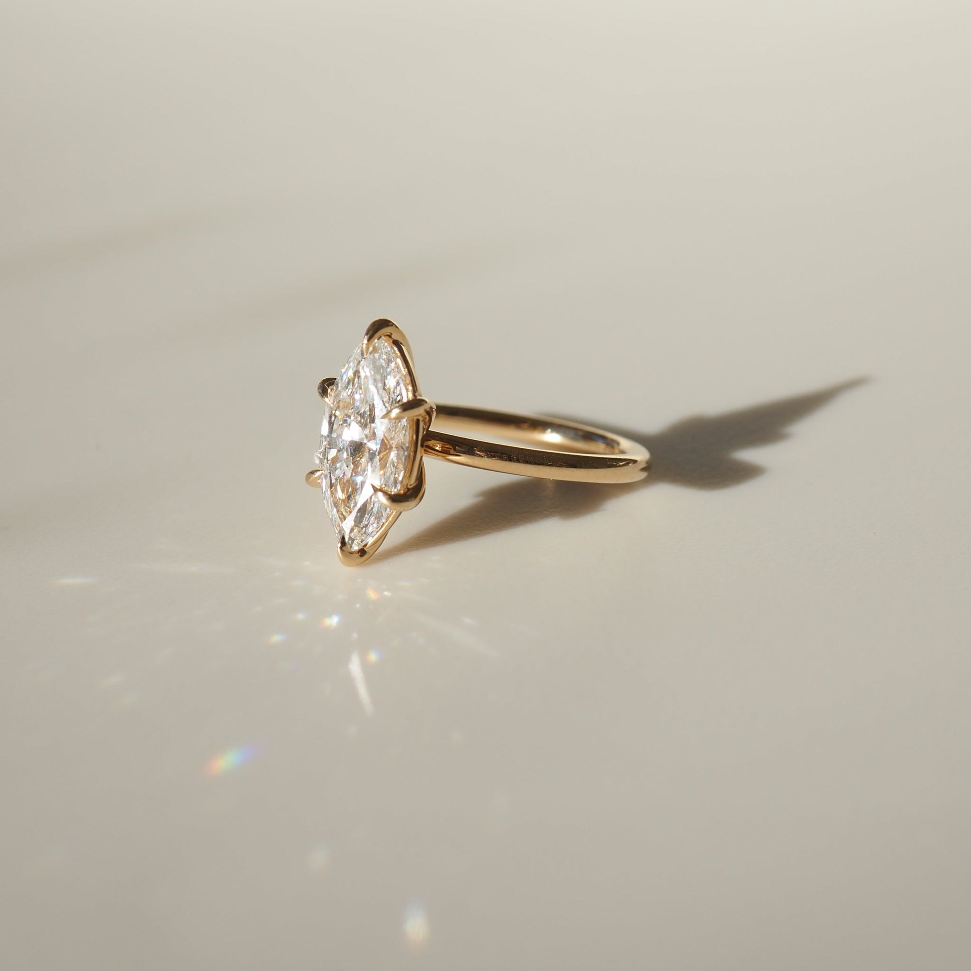 2.50 CT Marquise Lab-Grown Diamond Solitaire Engagement Ring 6