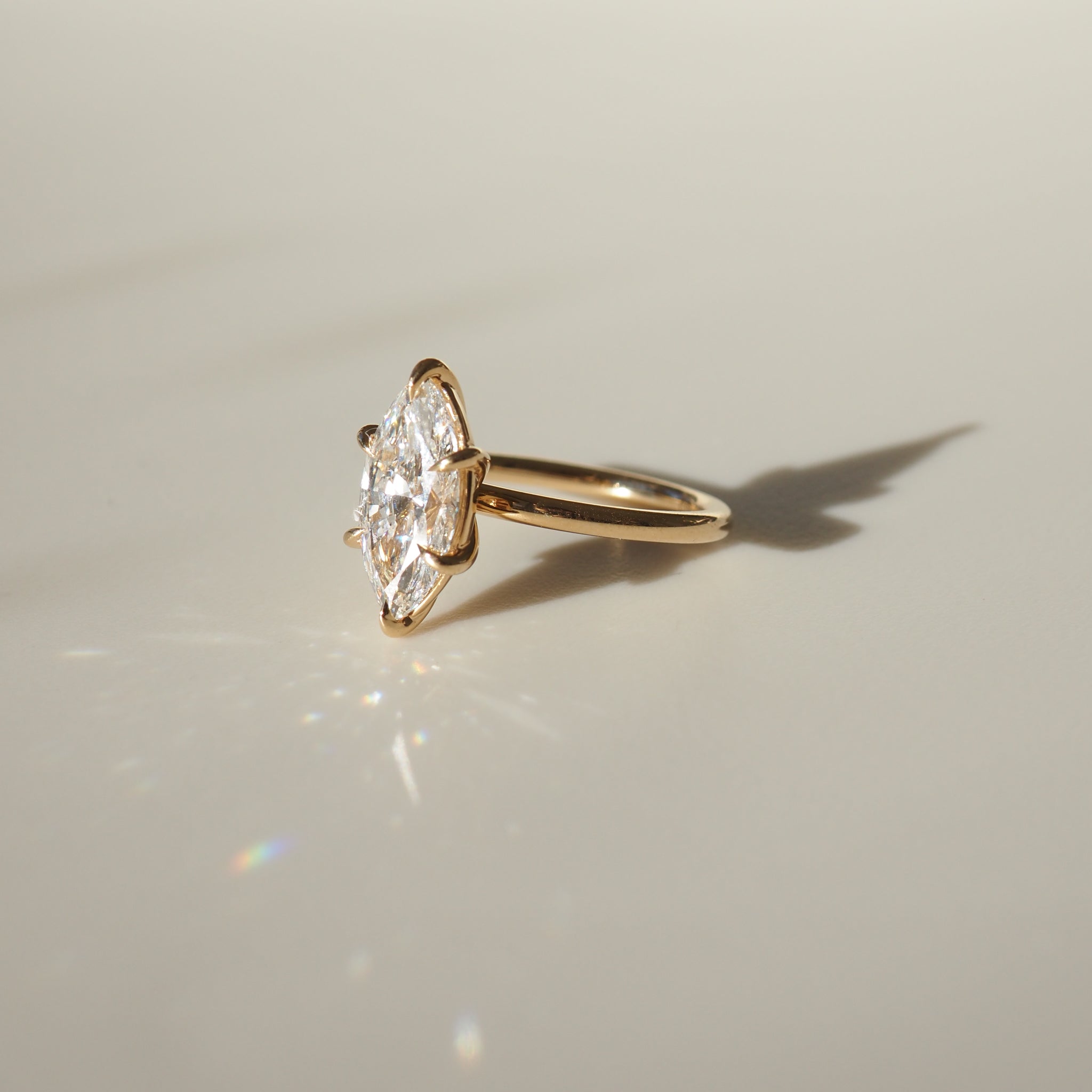 2.50 CT Marquise Lab-Grown Diamond Solitaire Engagement Ring