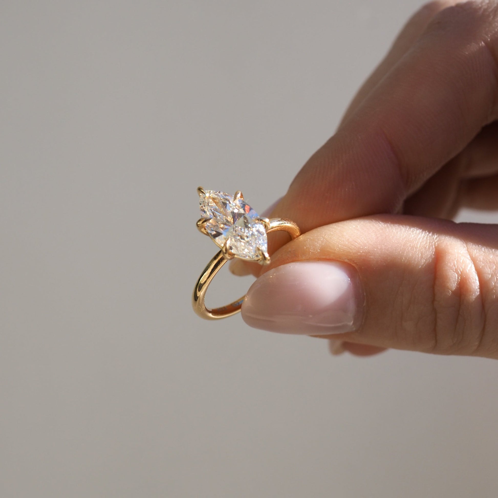 2.50 CT Marquise Lab-Grown Diamond Solitaire Engagement Ring 5