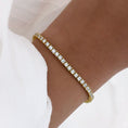 Load image into Gallery viewer, 1 Carat Round Lab-Grown Diamond Tennis Bracelet in Elegant Yellow Gold
