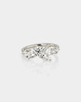 Load image into Gallery viewer, 2.0 CT Pear Shaped Lab Grown Diamond Cluster Ring
