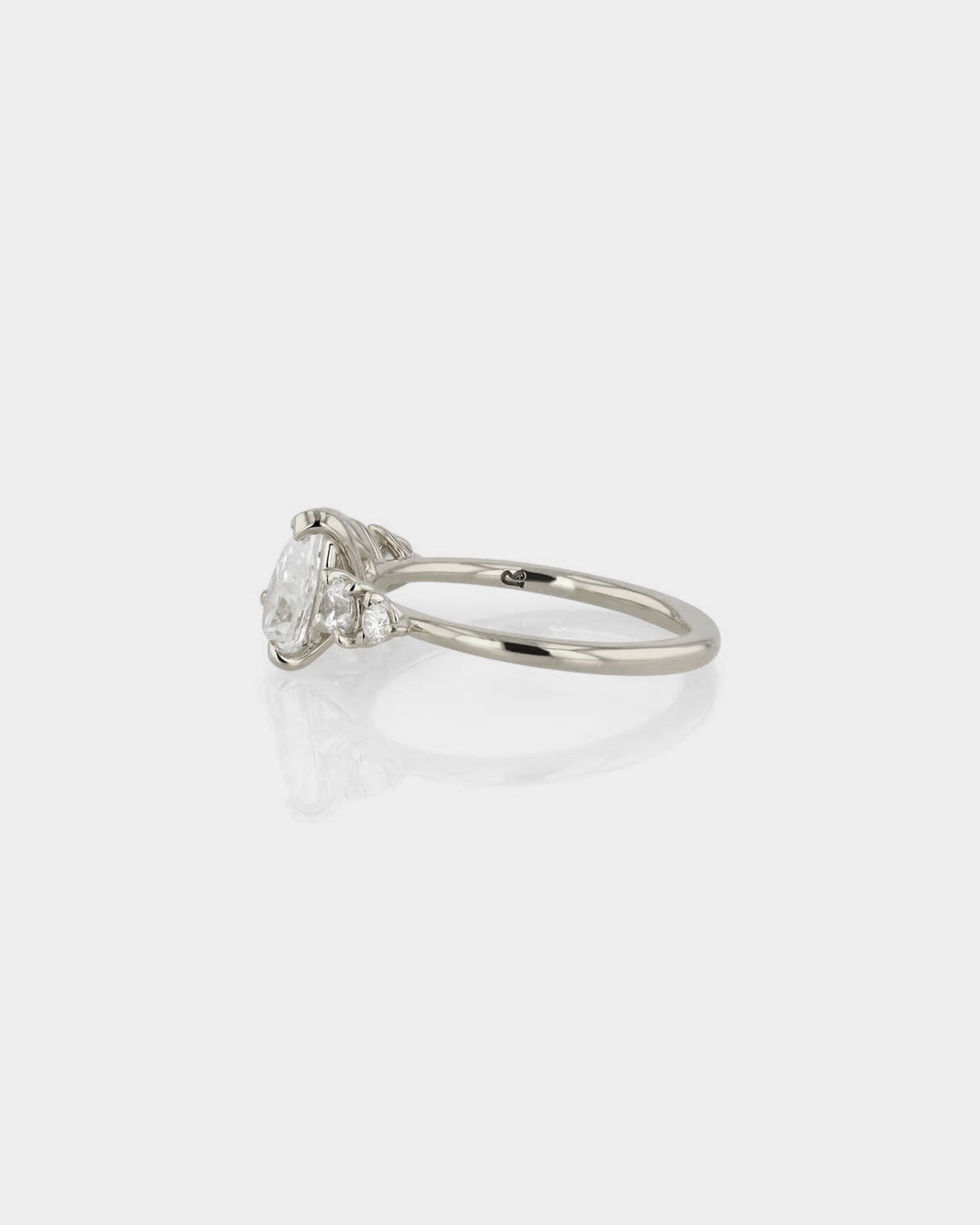 2.0 CT Pear Shaped Lab Grown Diamond Cluster Ring 5