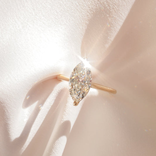 Radiant 2.0 CT Marquise Solitaire Lab-Grown Diamond Engagement Ring