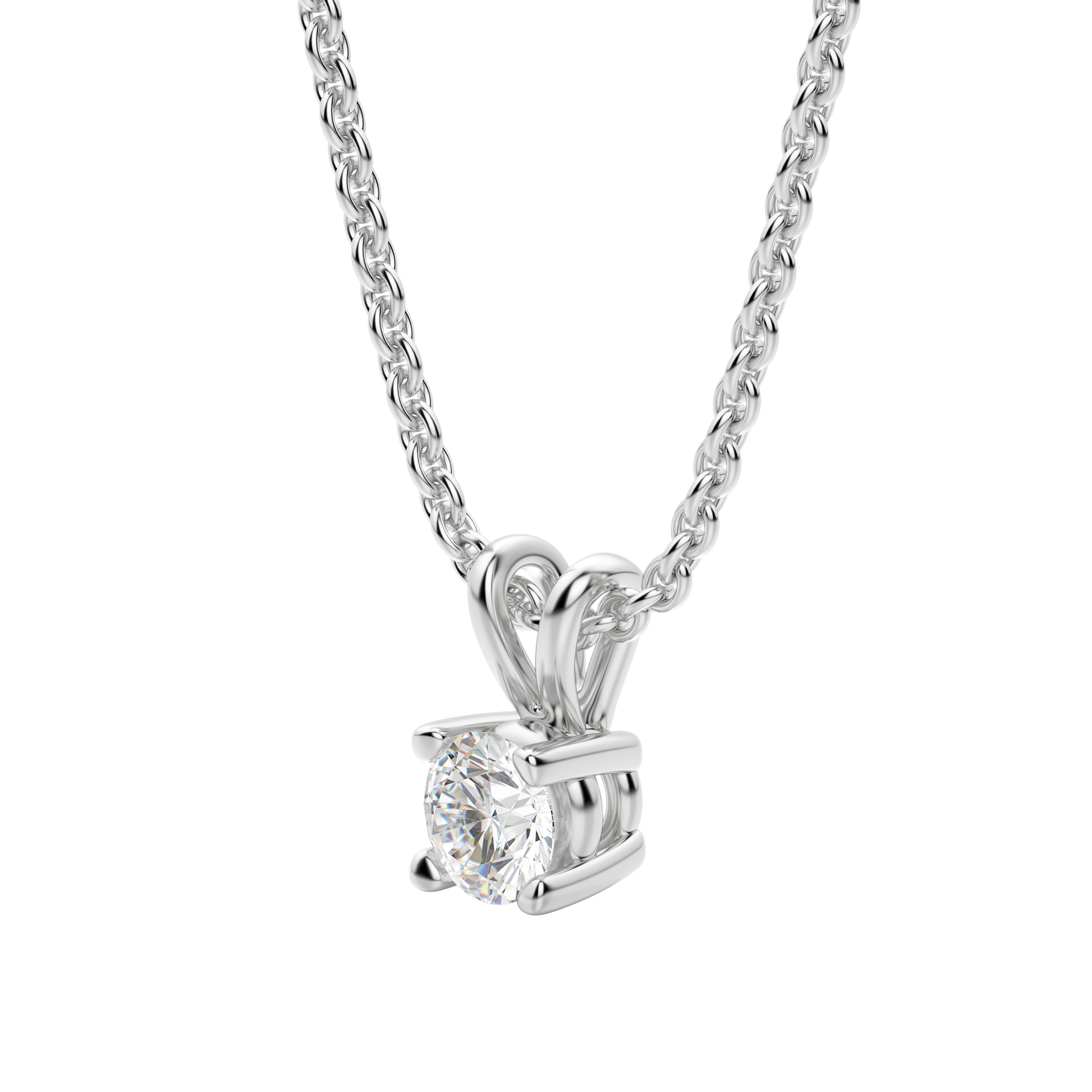1.0 CT Round Lab-Grown Diamond Solitaire Pendant Necklace in Gold 6