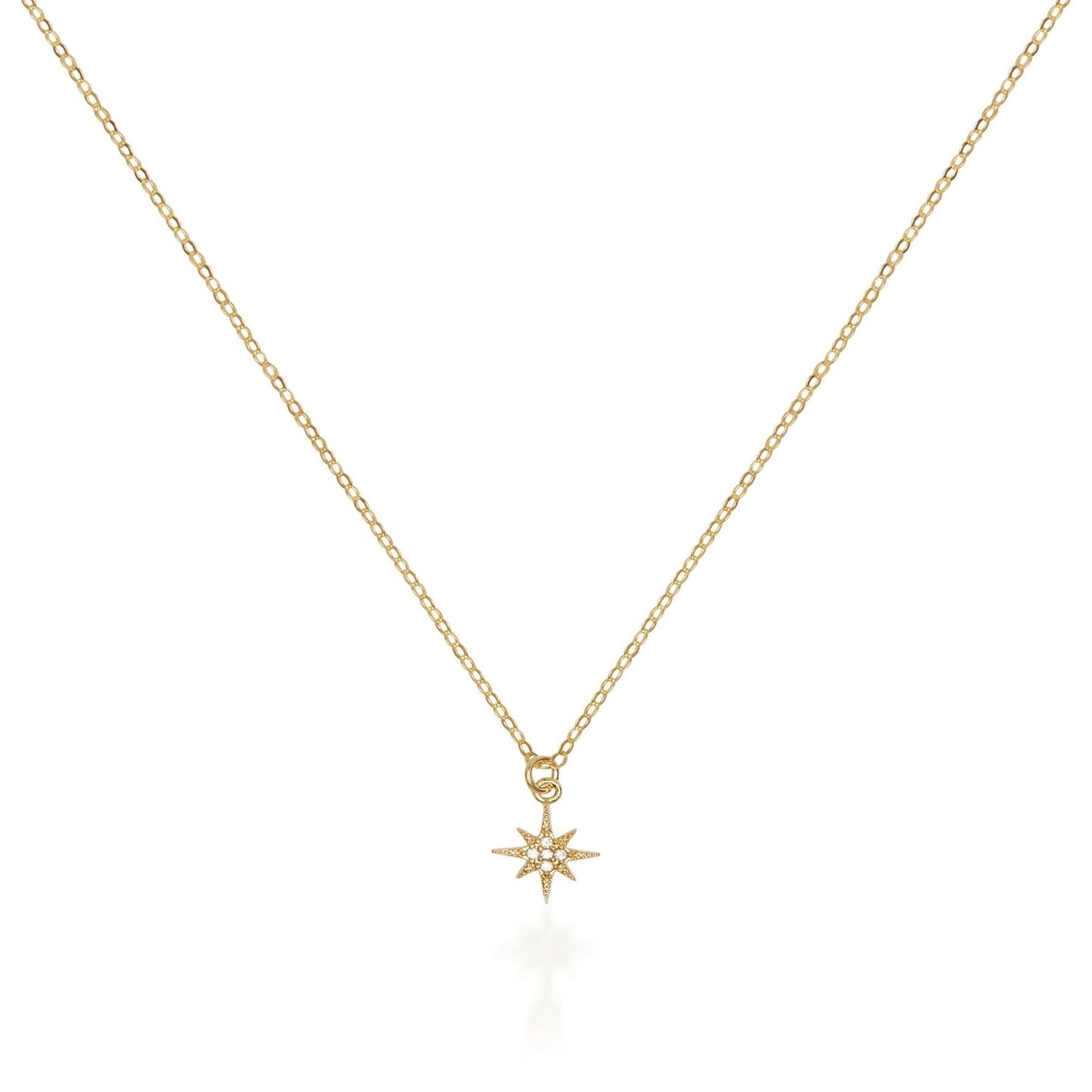Radiant Star 0.01 CT Round Lab Grown Diamond Necklace 1