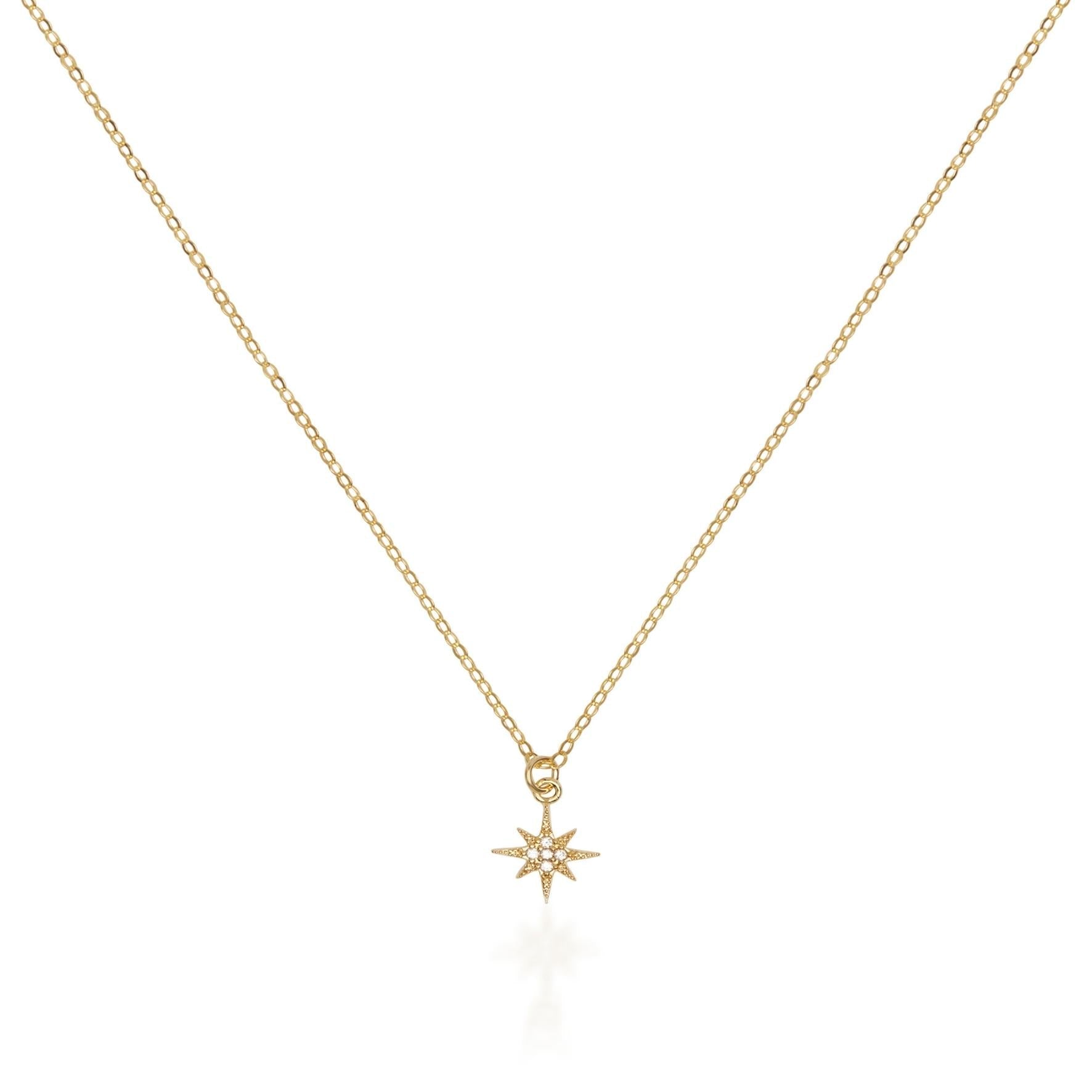 Radiant Star 0.01 CT Round Lab Grown Diamond Necklace