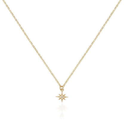 Radiant Star 0.01 CT Round Lab Grown Diamond Necklace 1