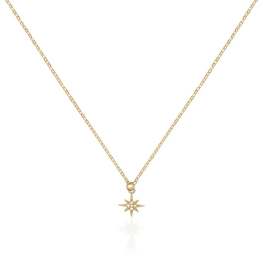 Radiant Star 0.01 CT Round Lab Grown Diamond Necklace