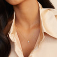 Load image into Gallery viewer, 0.3 TCW Pear-Shaped Lab-Grown Diamond Bezel Necklace in Gold
