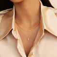 Load image into Gallery viewer, 0.3 TCW Pear-Shaped Lab-Grown Diamond Bezel Necklace in Gold
