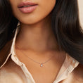 Load image into Gallery viewer, 0.3 TCW Pear-Shaped Lab-Grown Diamond Bezel Necklace in Gold
