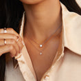 Load image into Gallery viewer, 0.3 TCW Pear-Shaped Lab-Grown Diamond Bezel Necklace in Gold
