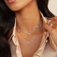 Load image into Gallery viewer, 0.3 TCW Pear-Shaped Lab-Grown Diamond Bezel Necklace in Gold
