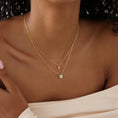 Load image into Gallery viewer, 0.3 TCW Pear-Shaped Lab-Grown Diamond Bezel Necklace in Gold
