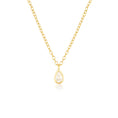 Load image into Gallery viewer, 0.3 TCW Pear-Shaped Lab-Grown Diamond Bezel Necklace in Gold
