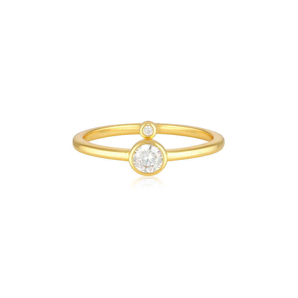 Golden Halo 0.50 CT Round Lab-Grown Diamond Wedding Band