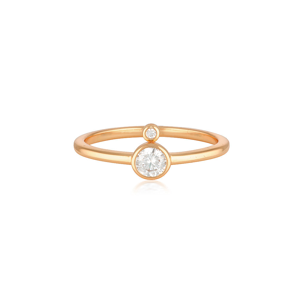 Golden Halo 0.50 CT Round Lab-Grown Diamond Wedding Band