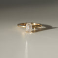 Load image into Gallery viewer, Radiant 0.70 CT Emerald Cut Lab Grown Diamond Solitaire Ring
