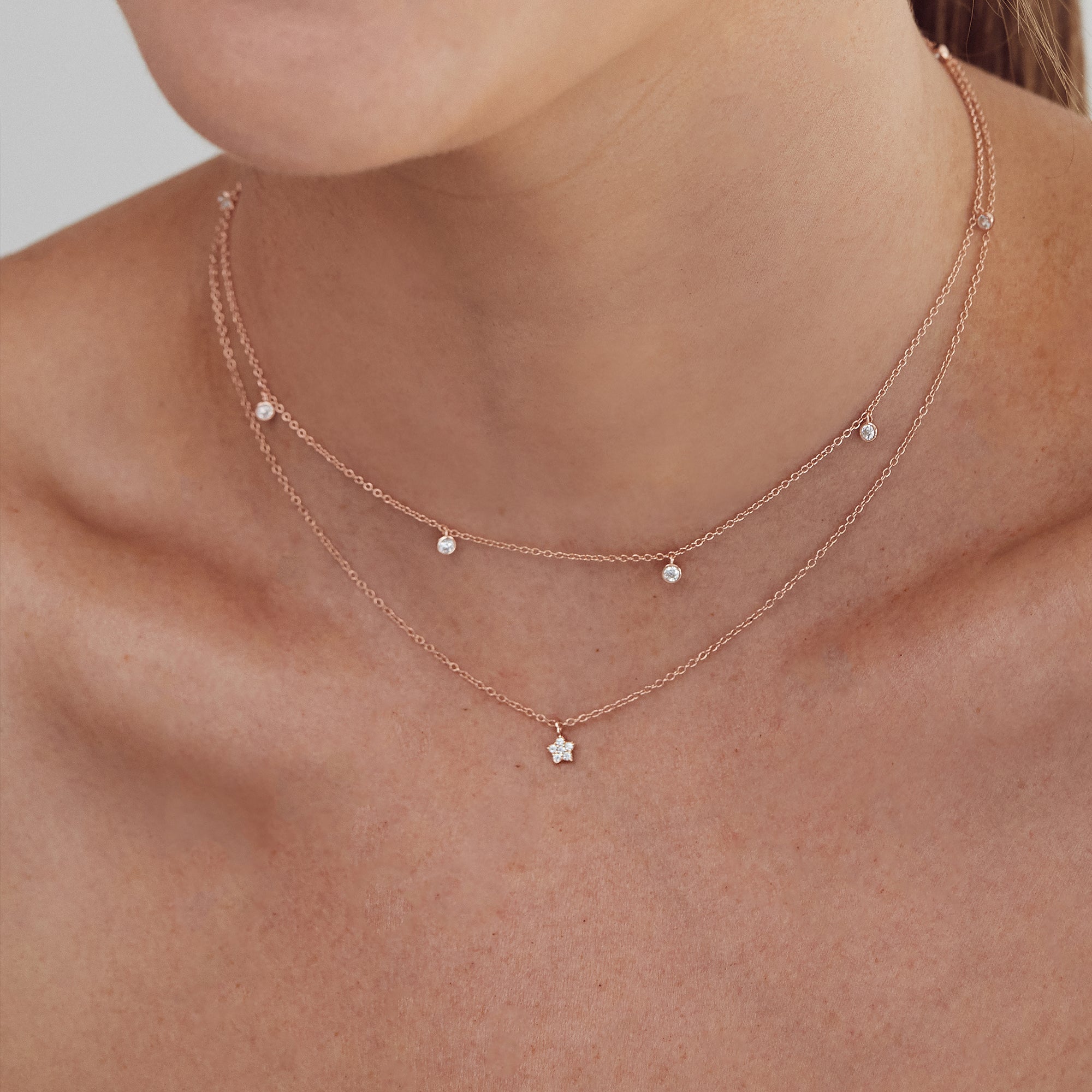 Elegant 0.5 TCW Round Lab-Grown Diamond Necklace