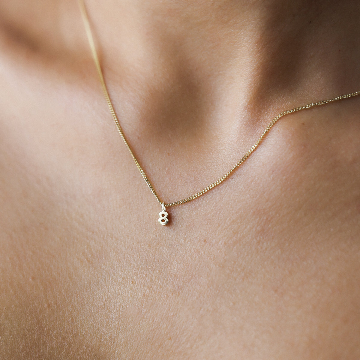 Tiny Numerical Pendant Necklace