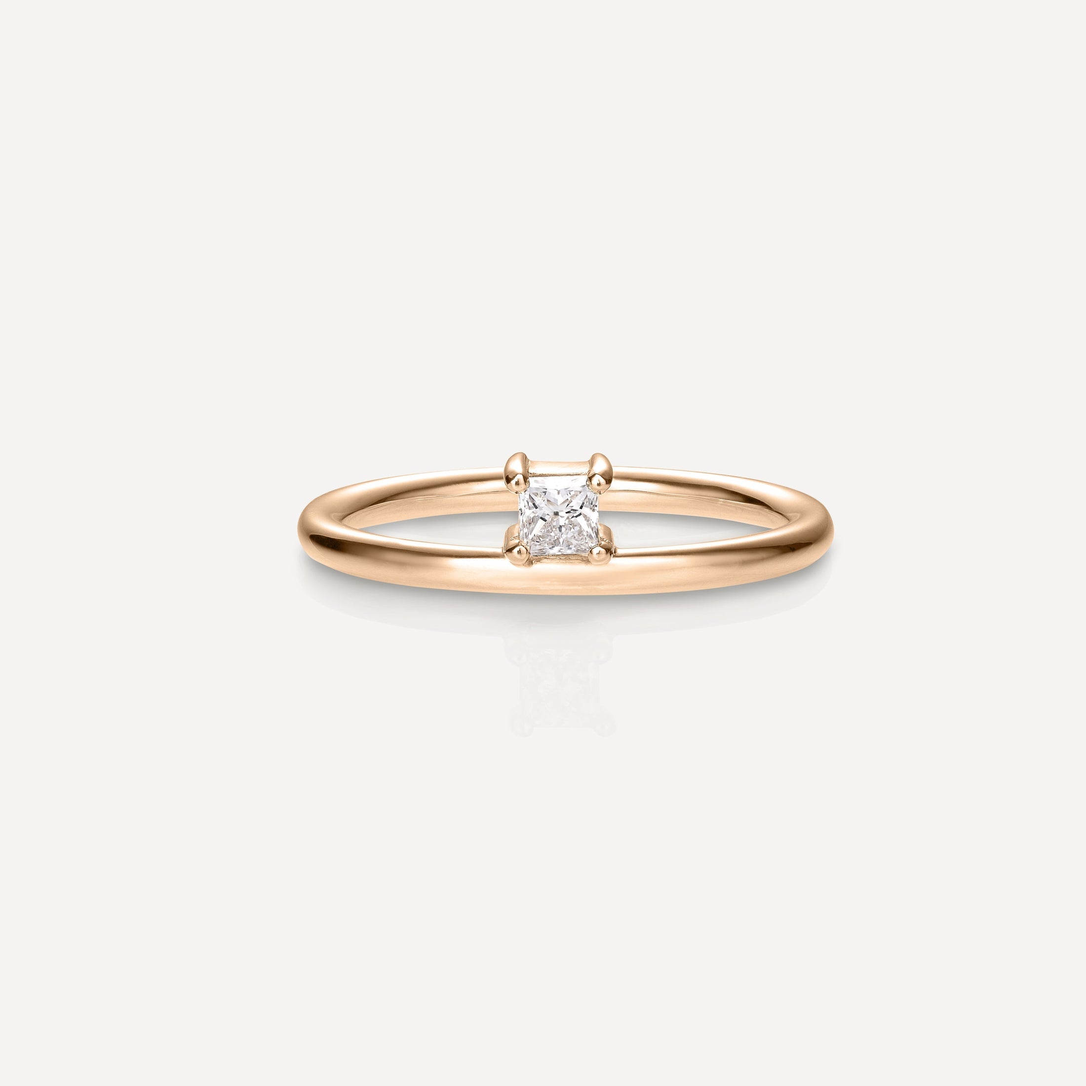 0.20 CT Princess-Cut Lab Grown Diamond Wedding Band in Gold 1