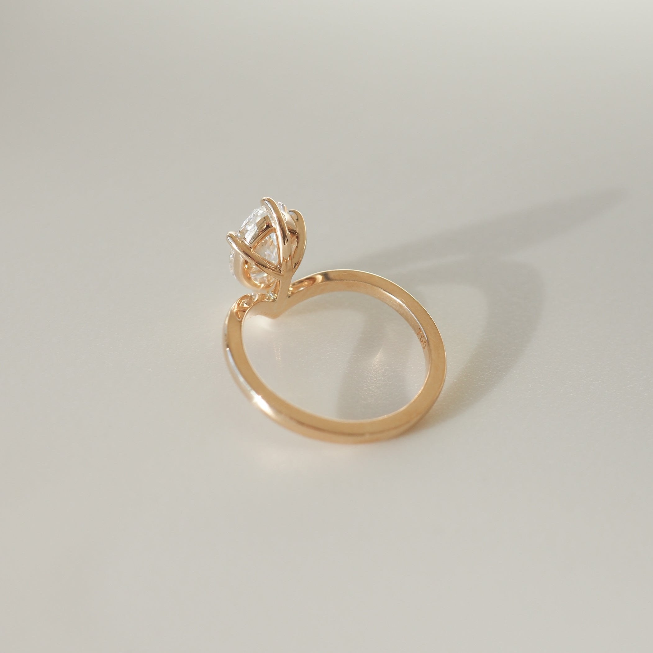 1.50 CT Oval Lab-Grown Diamond Solitaire Ring in Gold