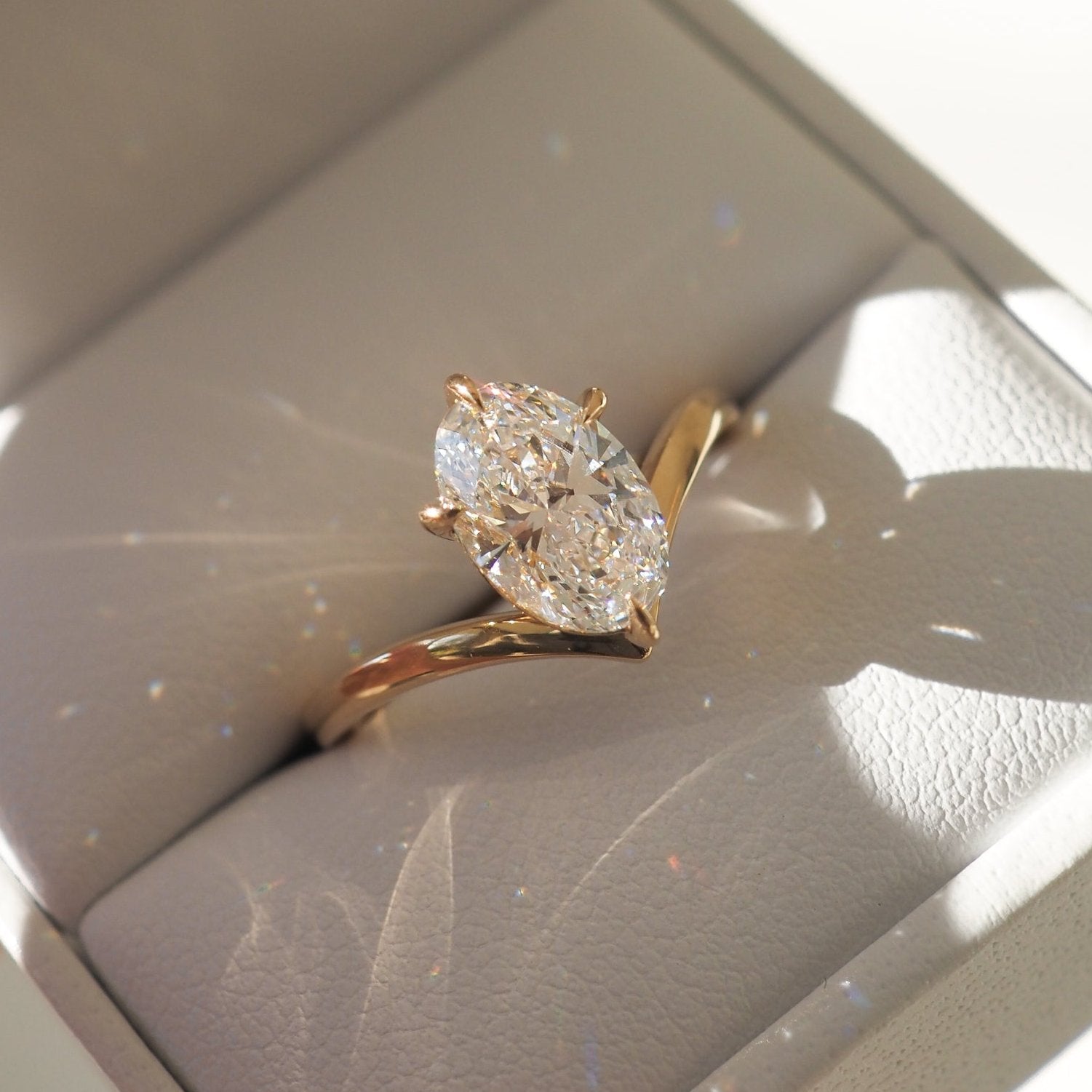 1.50 CT Oval Lab-Grown Diamond Solitaire Ring in Gold