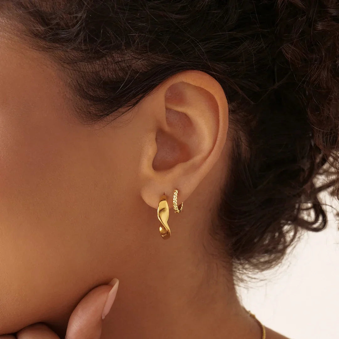 Swirl Hoop Earrings 5