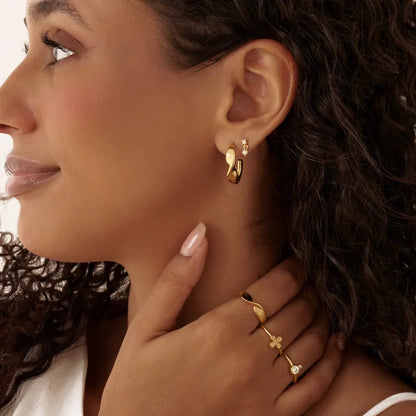 Swirl Hoop Earrings 22
