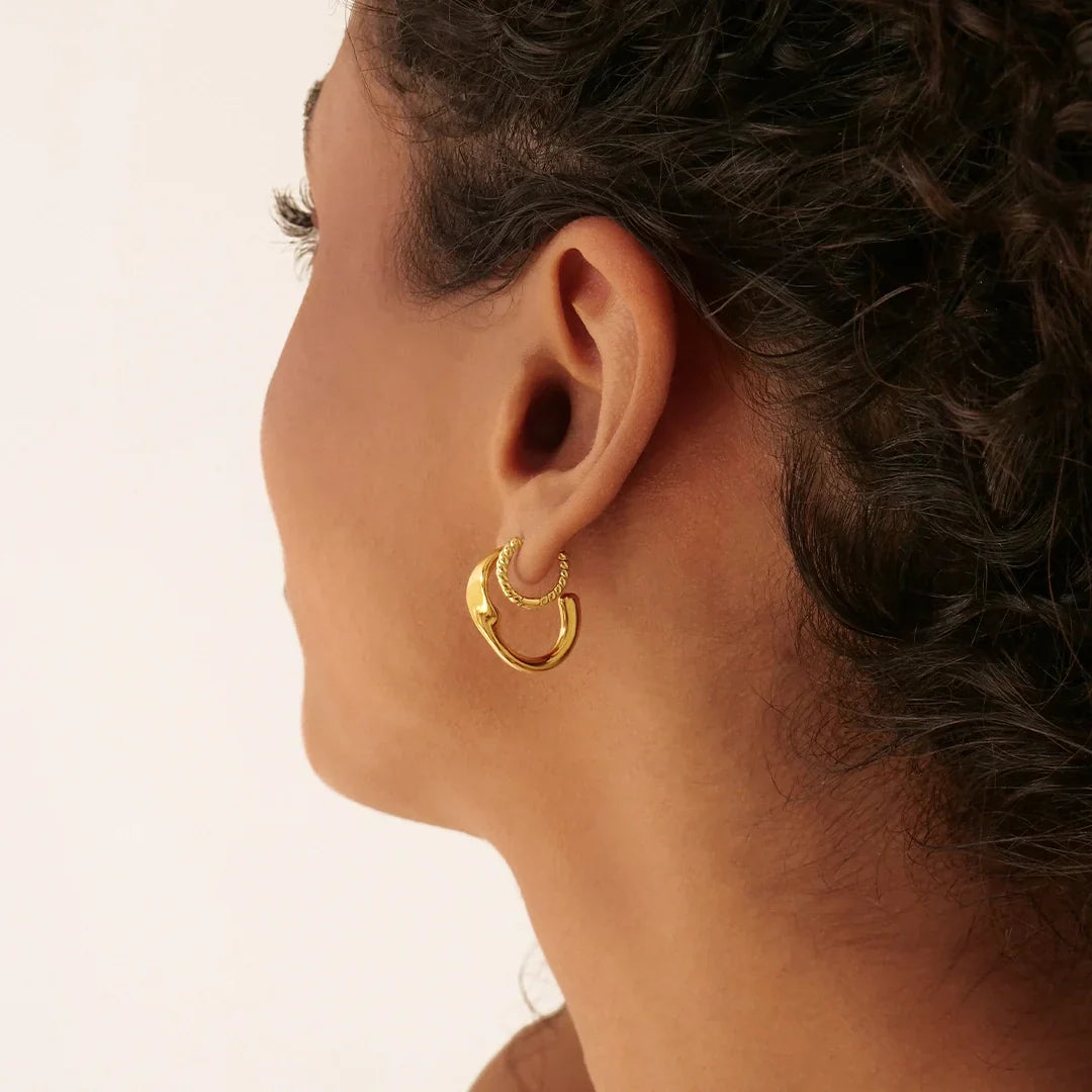 Swirl Hoop Earrings