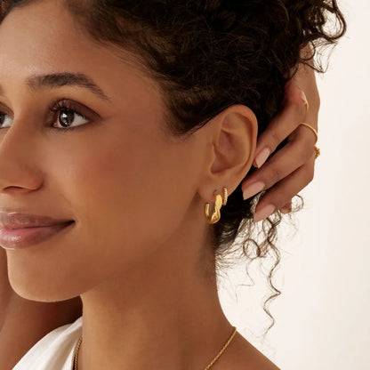 Swirl Hoop Earrings 8